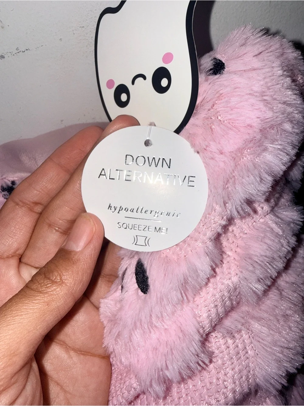 Plush Pink Pillow with Fun ghosts